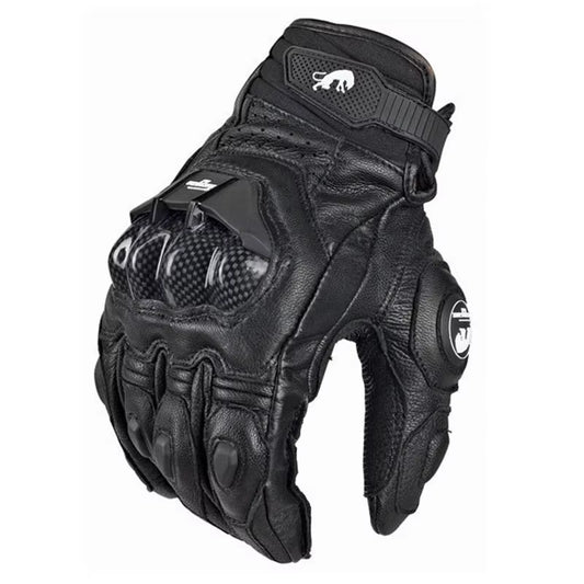 Furygan Leather Motorcycle Racing Gloves Men Carbon Fiber Protection Road Racing Glove Windproof Motorbike Riding Gloves AFS-6